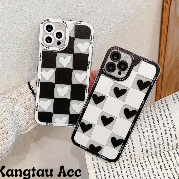 (SPECIAL PRICE) SOFT CASE CASE BLACK WHITE LOVE OPPO A5S A7 A11K A12 2020 F9 A1K A3S A5 2020 A9 2020