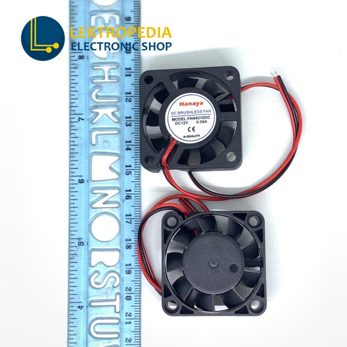 Fan DC 12V 4cm Kipas Cooling Fan 4 cm 12 V HANAYA 12 Volt 12Volt 4x4 Mini
