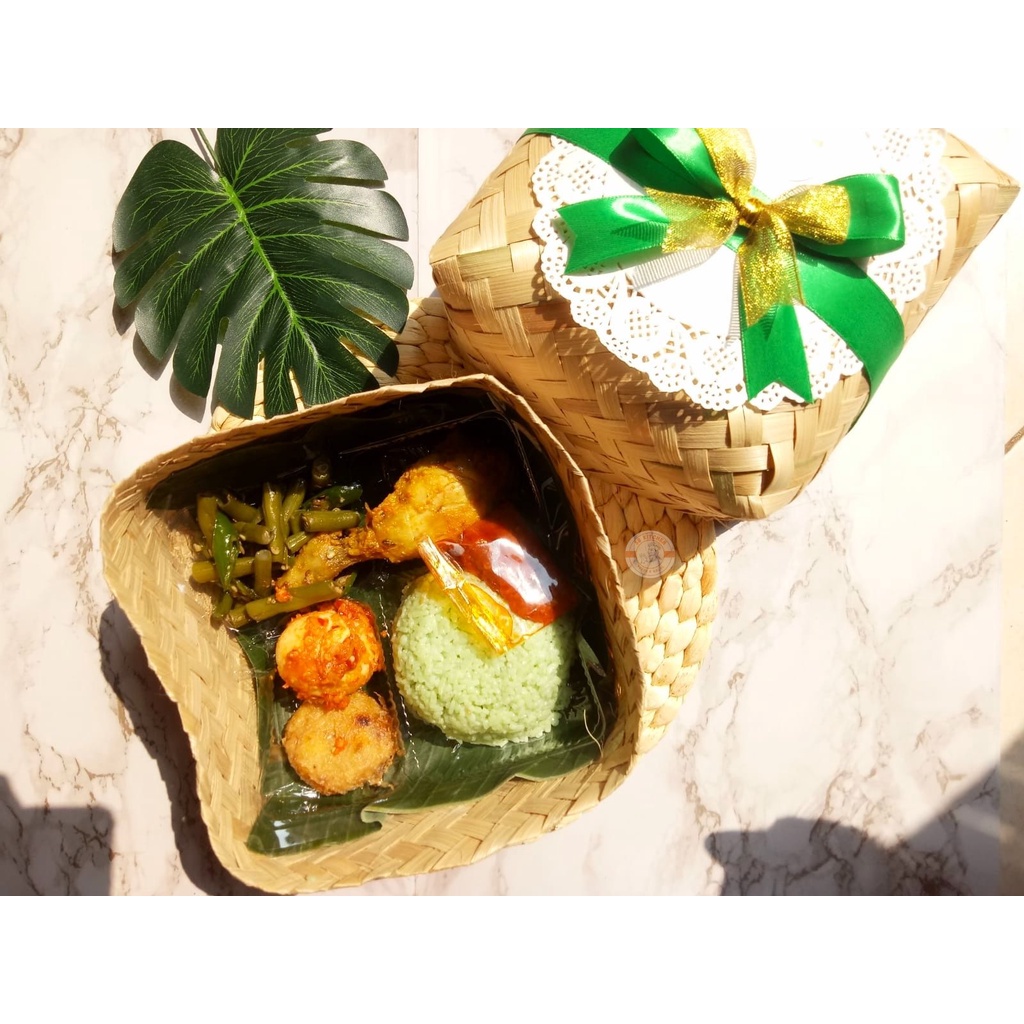 

NASI HIJAU PANDAN BESEK BAMBU // PAKET NASI KOTAK BAMBU