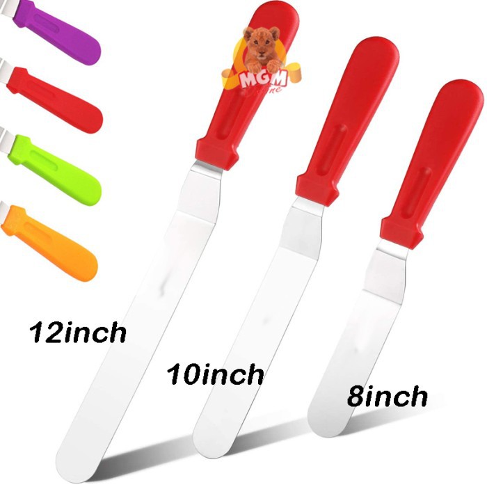 Stainless Cake Spatula Kue Pengoles Cream Stainless 8in pisau spatula
