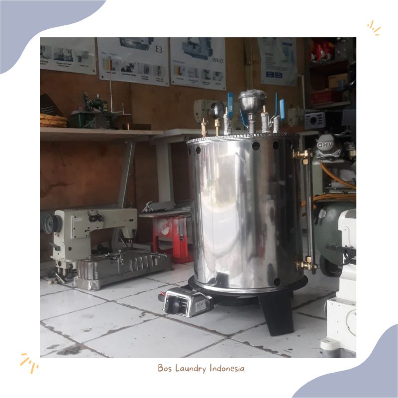 Setrika Uap Boiler Laundry Konveksi Kapasitas 20 liter