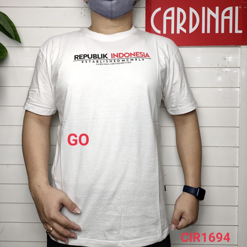 gof KJO CARDINAL JEANS KAOS T-Shirt Cowok Baju Reguler Slimfit Cowok Lengan Pendek Bermotif