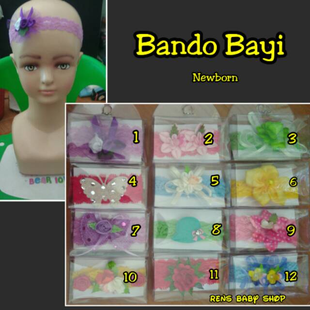 Bandana bando bunga bayi