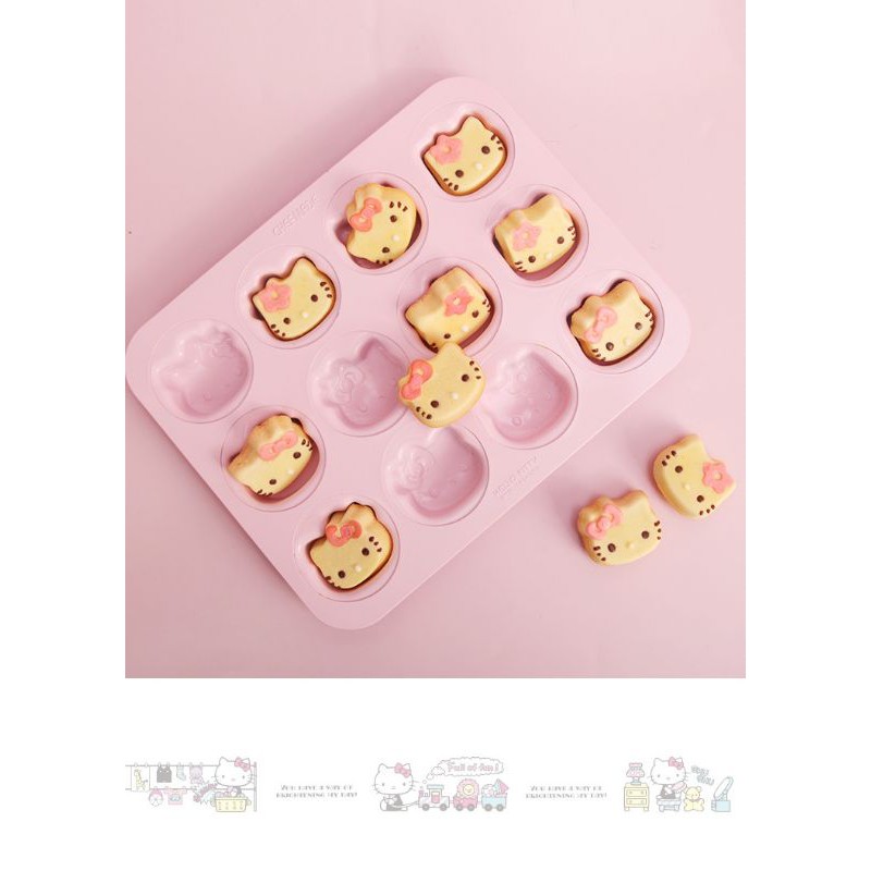 chefmade 12cups Kitty Mold cake bake pan KT7042/ loyang kue