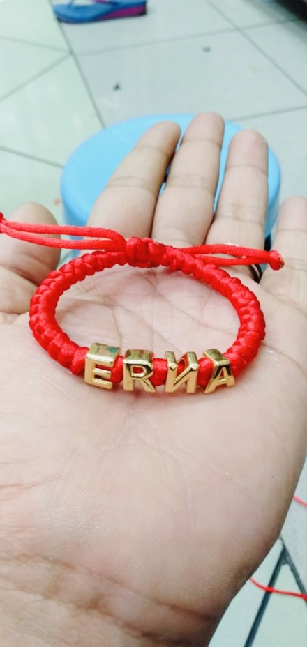 Gelang nama // gelang huruf // gelang rajut // gelang inisial // gelang alphabet // gelang abjad