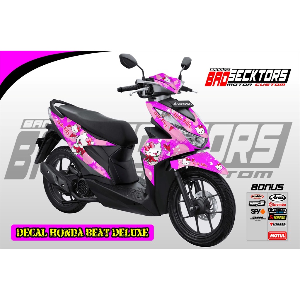 STRIPING DECAL FULL BODY HONDA BEAT NEW /BEAT DULUXE/BEAT STREET NEW HELO KITTY