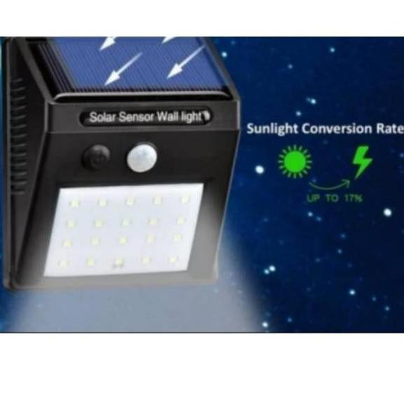 LAMPU LED SENSOR OTOMATIS / SOLAR POWERED LED WALL LIGHT