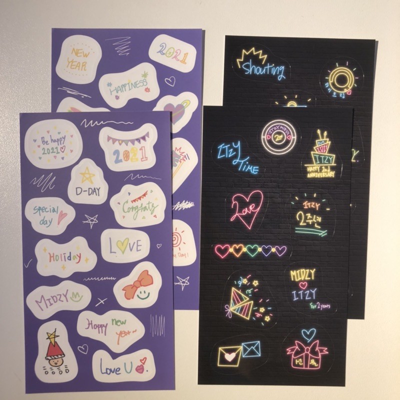 ITZY OFFICIAL NO BAD DAYS STICKER JANUARY & FEBRUARY