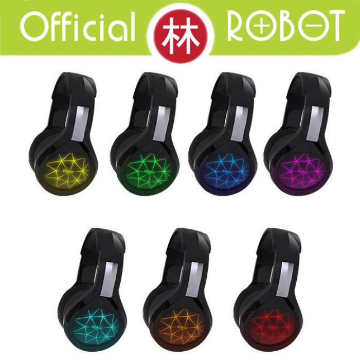 Robot RH-G10 Wired 7 Colour Led Light Gaming Headphone Black