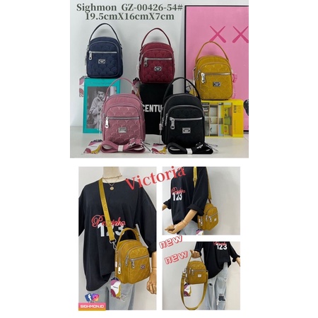 GZ00426-54 TAS WANITA IMPORT SIGHMON 2in1 JINJING SELEMPANG