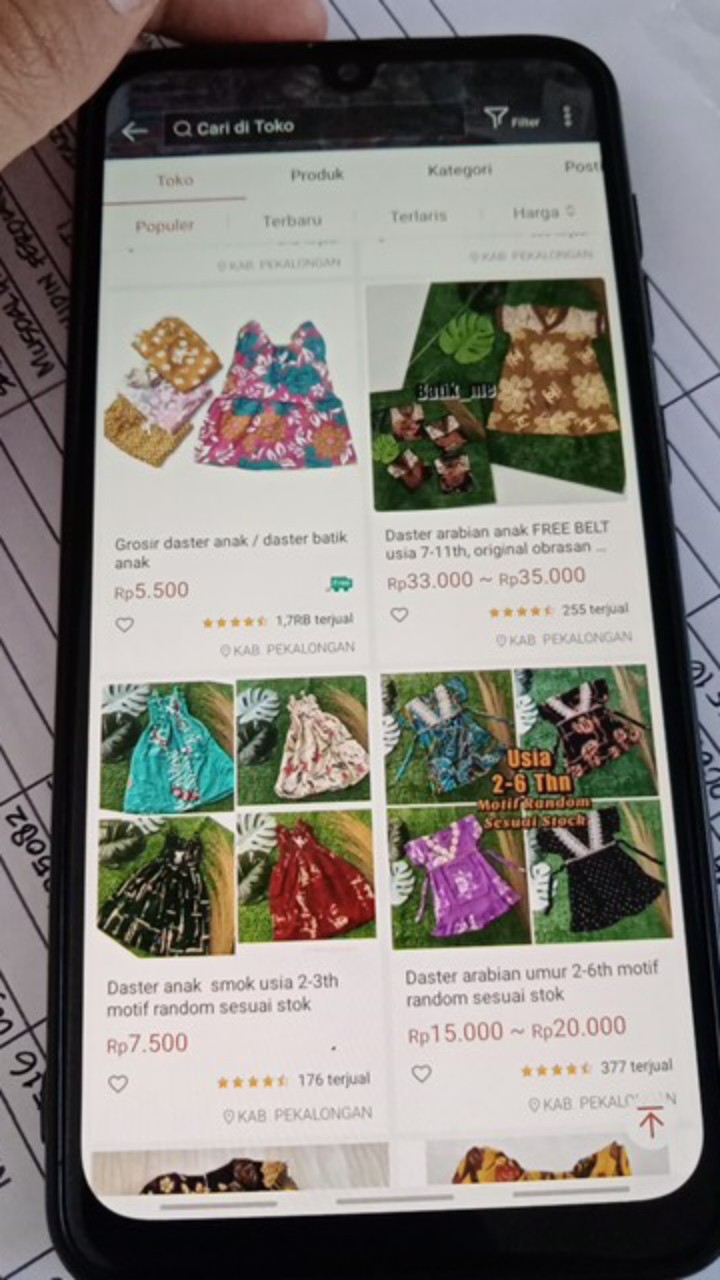 Setelan Batik Usia 2-3 Th Motif Random Sesuai Stok