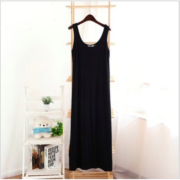 Dress Long Tanktop / Dress panjang Leher V maxi dress terlaris termurah