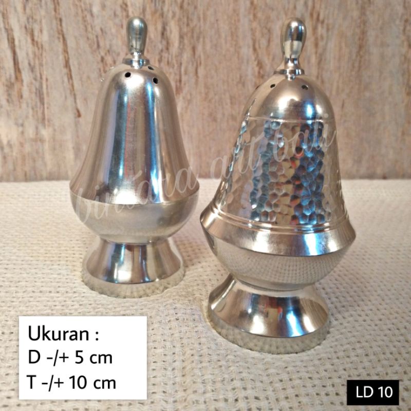 tempat lada garam timah tempat bumbu peralatan dapur kerajinan timah hadiah souvenir
