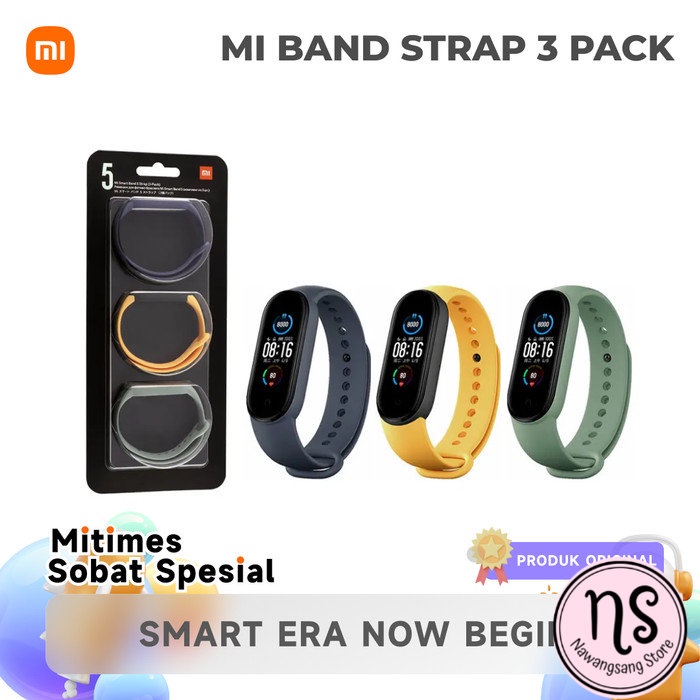 Mi Smart Band 5 Mi Band 6 Strap 3 Pack ORIGINAL Strap