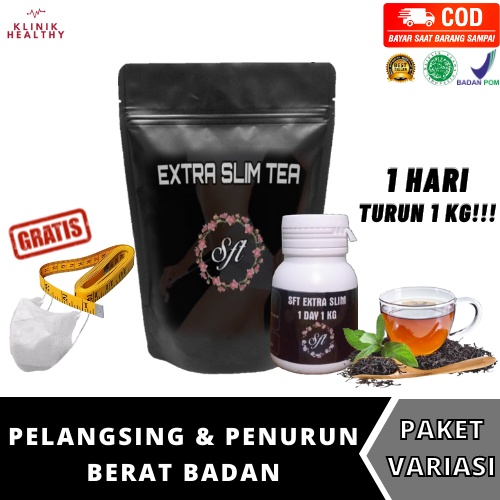SIAP KIRIM PELANGSING HERBAL & PENURUN BERAT BADAN SERTA KOLESTROL  TERBAIK (Extra Slimtea)
