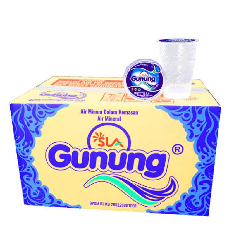 

Gunung SLA Air Mineral Kemasan Gelas/Cup 240mL 1 Karton / 48 cup (KHUSUS SPX INSTAN)