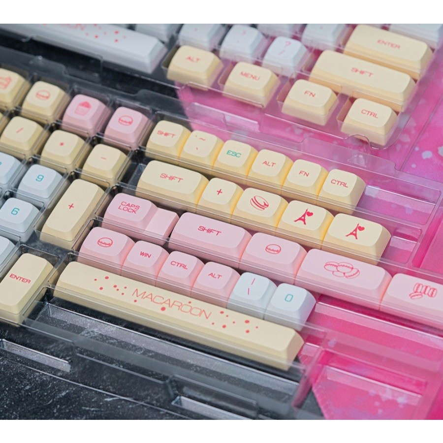 Yiqi Macaron PBT Dye-sub Keycaps 131 set XDA Profile