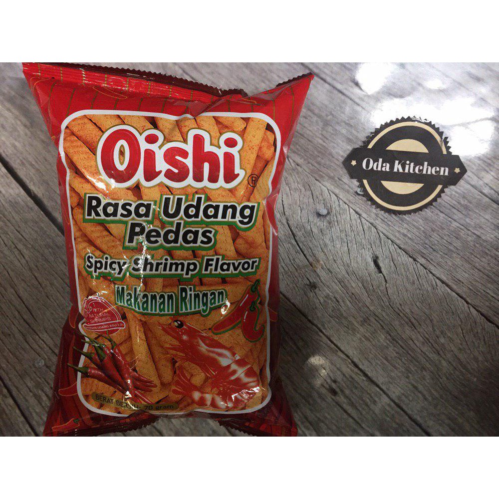 OISHI RASA UDANG PEDAS SNACK KRAKER 70gr