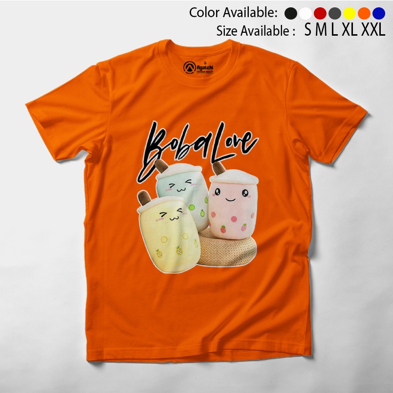 Kaos Anak / Baju Anak Perempuan T Shirt Kids Motif Bantal Boba Love