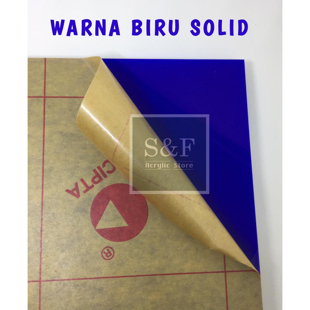 AKRILIK WARNA BIRU GLOSSY / AKRILIK LEMBARAN 3MM / ACRYLIC WARNA / AKRILIK  BIRU GLOSSY/SOLID