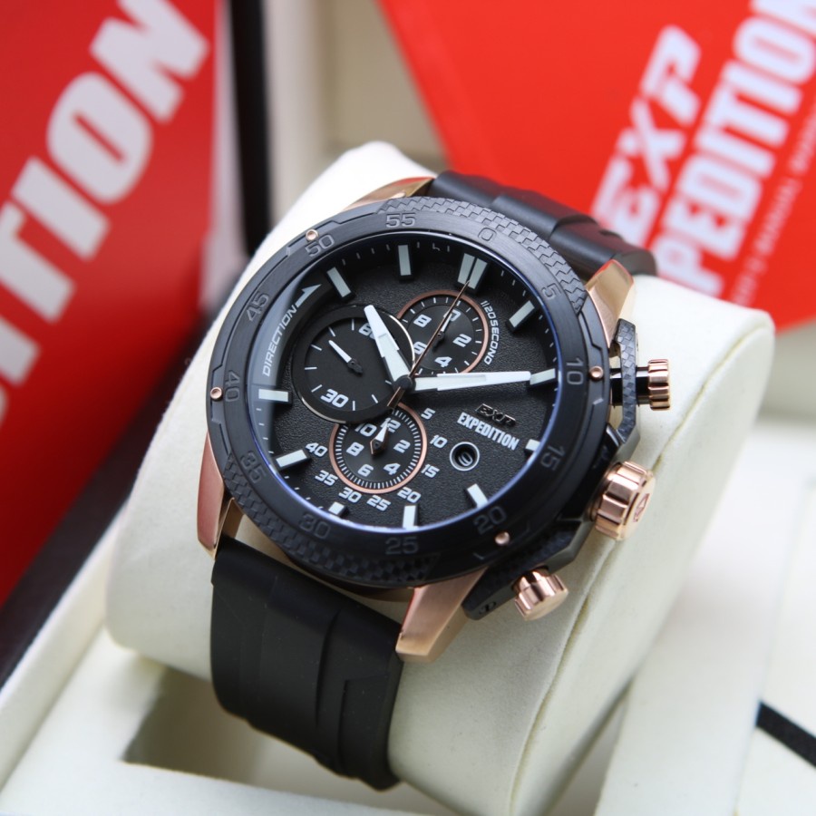 JAM TANGAN PRIA EXPEDITION EXP 6810 E 6810 E6810 RUBBER ORIGINAL GARANSI RESMI 1 TAHUN