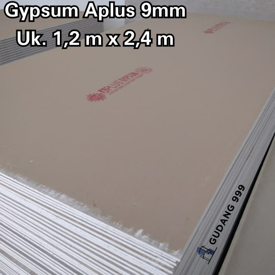 Gipsum Aplus 9Mm / Gypsum A+ / Gypsum Board Aplus 1,2X2,4 M Perlembar