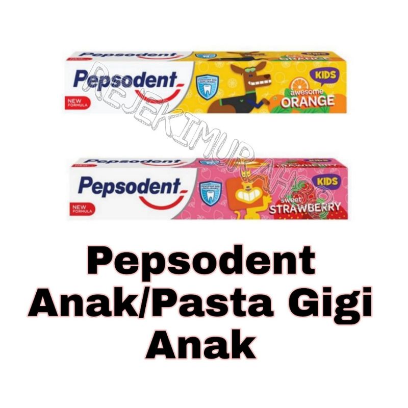 Pepsodent Pasta GigiPasta Gigi Anak rasa Strawberry/Orange 50g