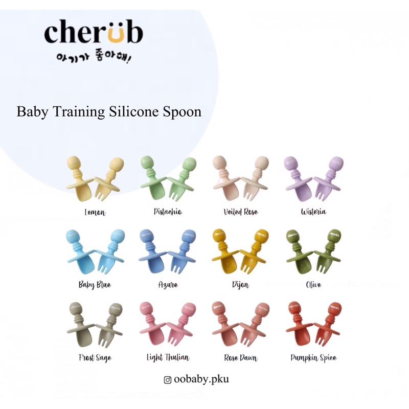 cherub baby silicone training spoon