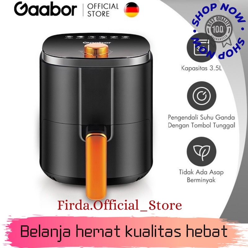 NEW Gaabor mini AF20M-YE01A Air Fryer Kecil Low Watt Mesin Penggorengan Tanpa Minyak Kapasitas 2L Sehat dan Mudah Dibersihkan Tahan Panas