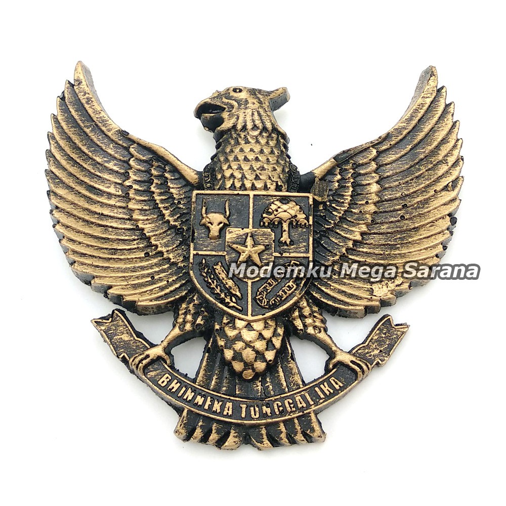 Magnet Kulkas Tempelan Lambang Garuda Pancasila Relief 3D Timbul