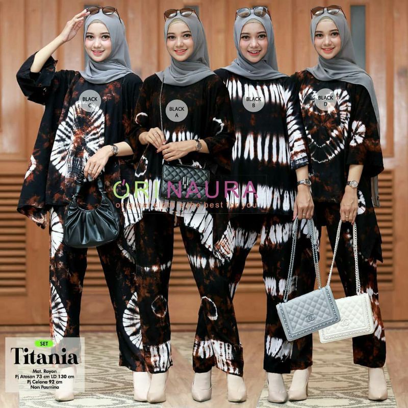 ONE SET SETELAN BATIK SHIBORI JUMBO RAYON PREMIUM KELELAWAR/BATWING/WAKAWAKA