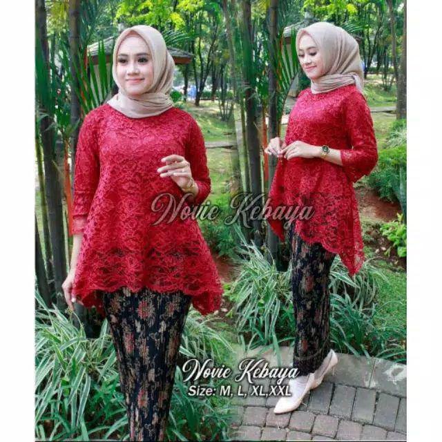 SET KEBAYA JUMBO RINJANI M-5XL /KEBAYA JUMBO M-5XL/ ATASAN TUNIK JUMBO/ GAMIS PESTA/KEBAYA BIG SIZE/