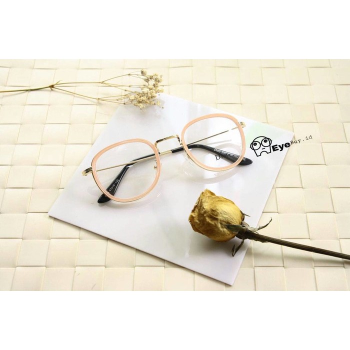 Frame Kacamata / Kacamata Wanita / Kacamata Cewek / Dior / Peach