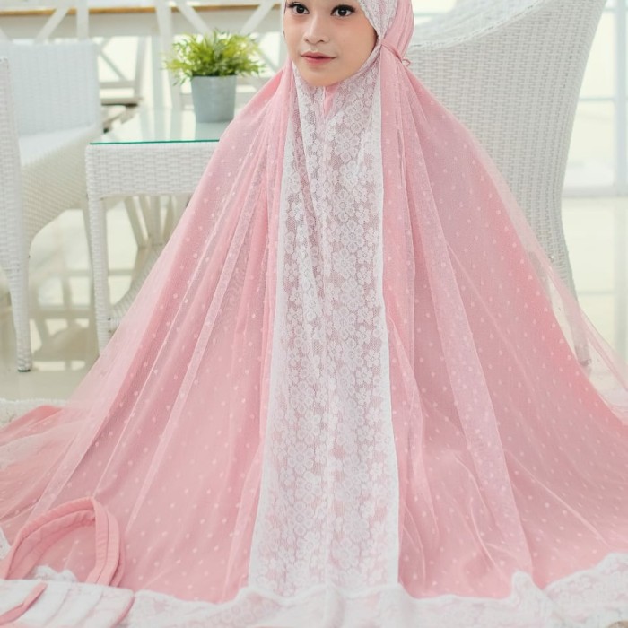 TERLARIS MUKENA EIFFEL ORI DELANOVA WARNA DUSTY PINK - DUSTY PINK