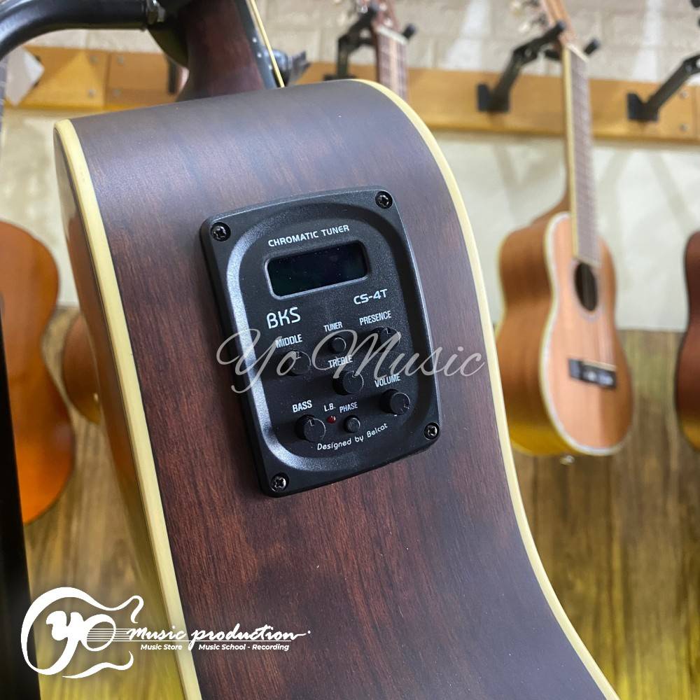 Delta Gitar Akustik Elektrik DA 300 CE SB Sunburst Cutaway Original