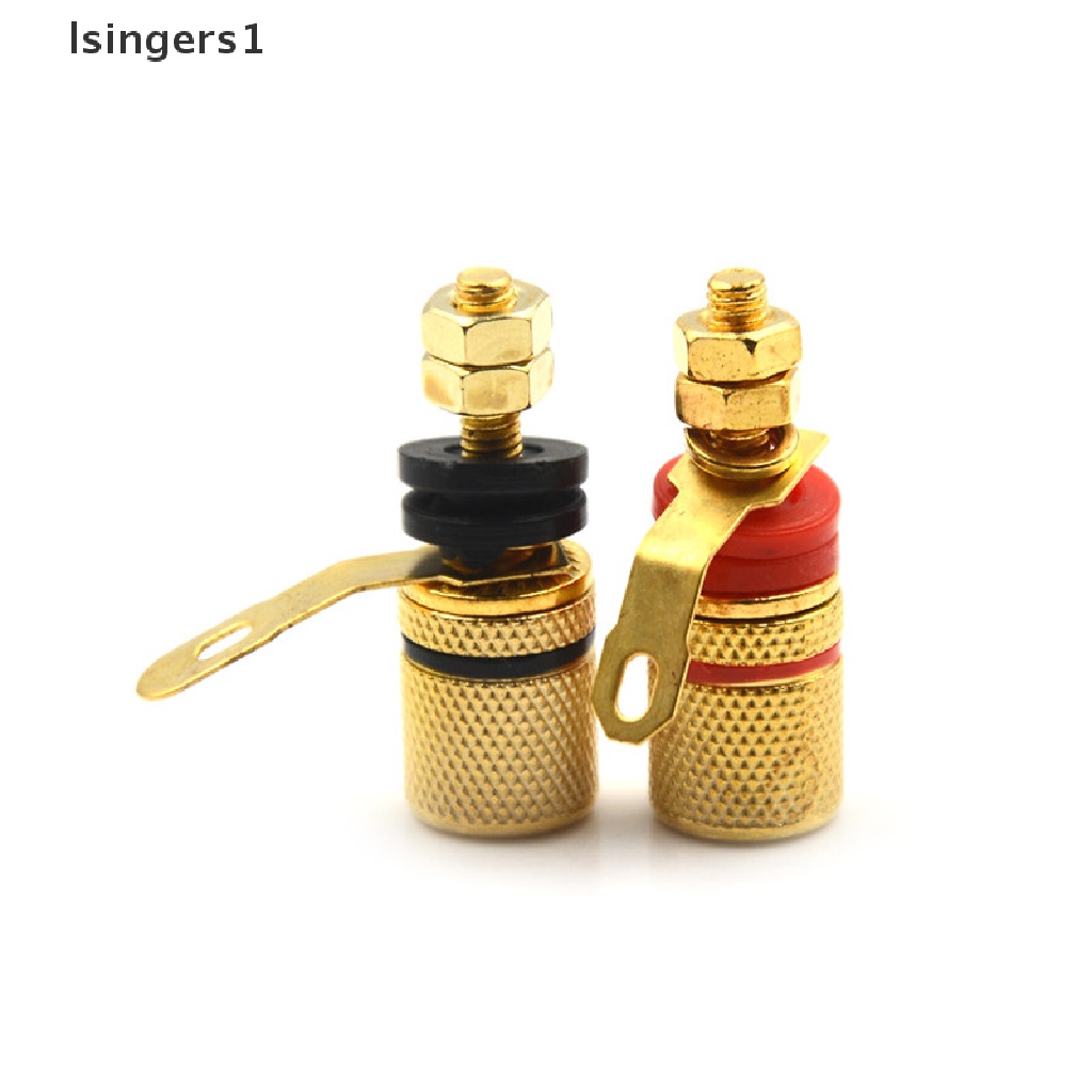 (lsingers1) 4pcs / lot Jack Banana 4mm Untuk Speaker / Power Bank