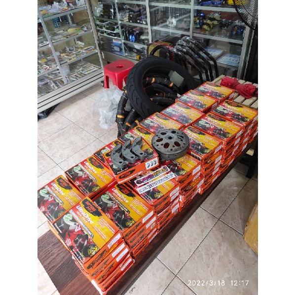 Mangkok ganda anti kartel gredeg cvt custom kartel &amp; Kampas ganda daytona Mangkok ganda lubang custom bolong kevlar beat fi, scoopy fi, vario 110 fi, Nmax, Aerox, Lexi, PCX, ADV, Vario 125, Vario 150, Mio Sporty, Mio J, Mio M3, Soul GT proper ORIGINAL