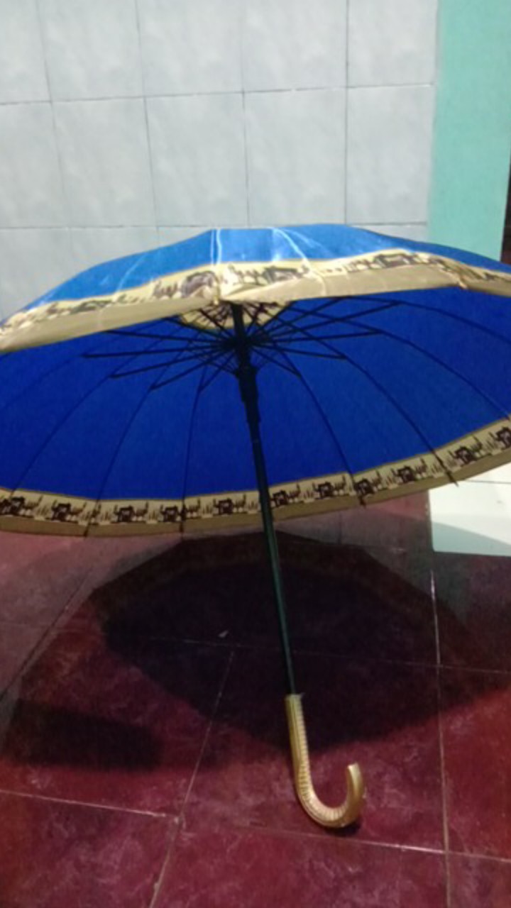 Payung 16 Jari Saten Kembang / Satin Umberella 16jari Bunga / Payung Murah 16 Jari