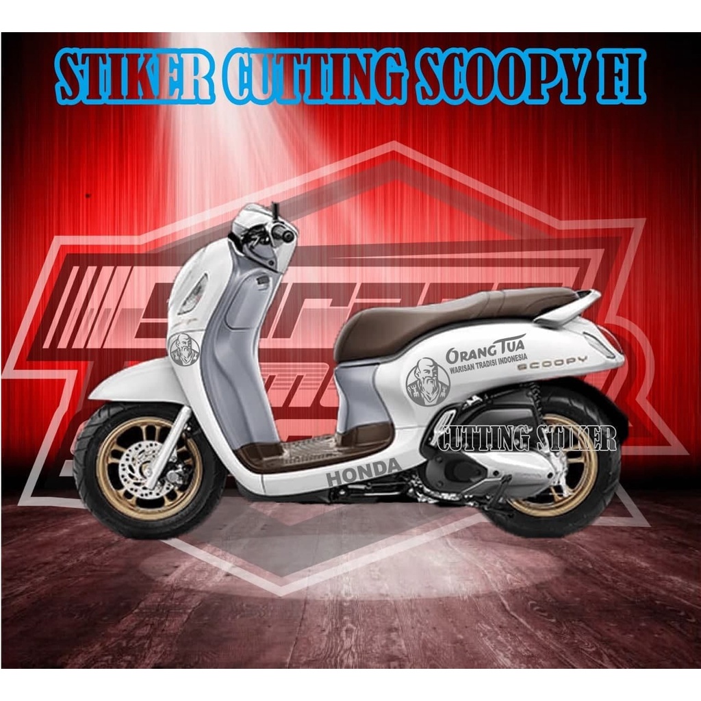 Stiker Cutting Cuting Kating Scoopy Fi New Grafis Orang Tua