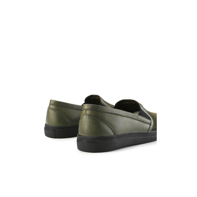 SEPATU SLIP ON KULIT PLAYBOY PRIA ORIGINAL CASUAL SEMI FORMAL HIJAU PL09