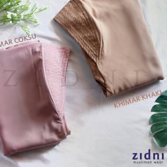 TemurahAfifah Gamis set Khimar by Zidni coklat mudacfd3