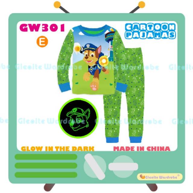 Piyama GW 301 E. Chase Paw Patrol Glow in the Dark