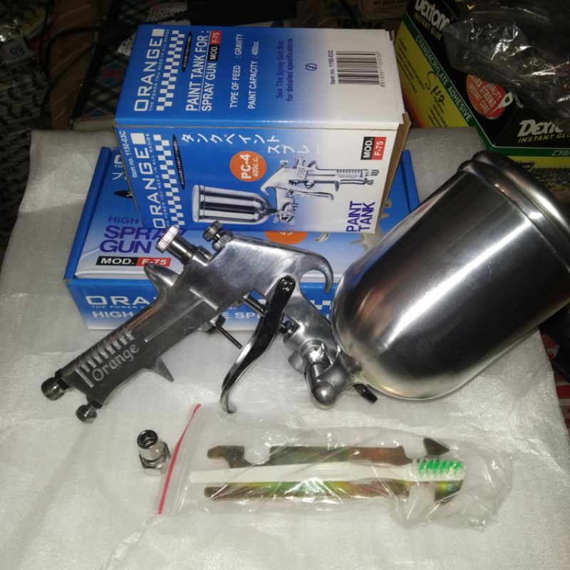 SPRAYGUN f75 tabung atas orange