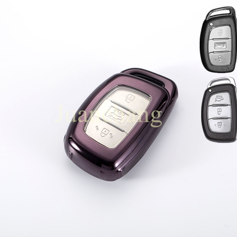 Casing Kunci Remote Mobil Bahan TPU Untuk Hyundai Sonata Santa Fe Elantra Accent Solaris Verna IX20 I30 IX35 Ix25 IX45 IX20