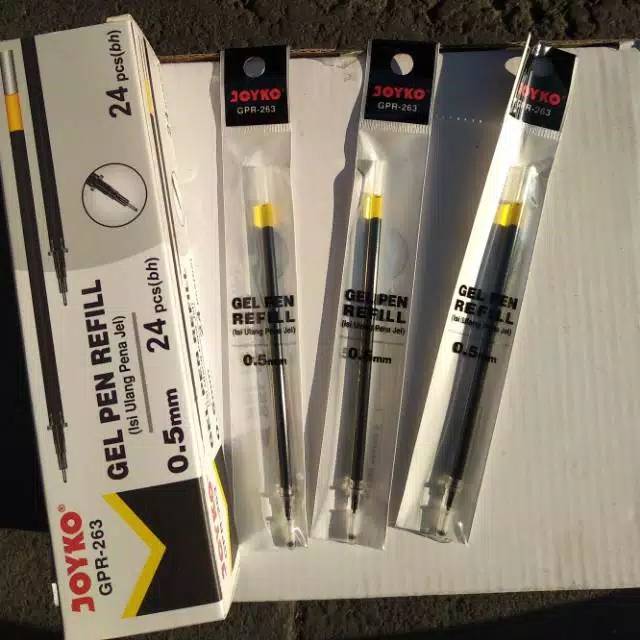 

Gel pen refill (isi ulang pena jel ) merek joyko gpr-263 / isi 24 pc