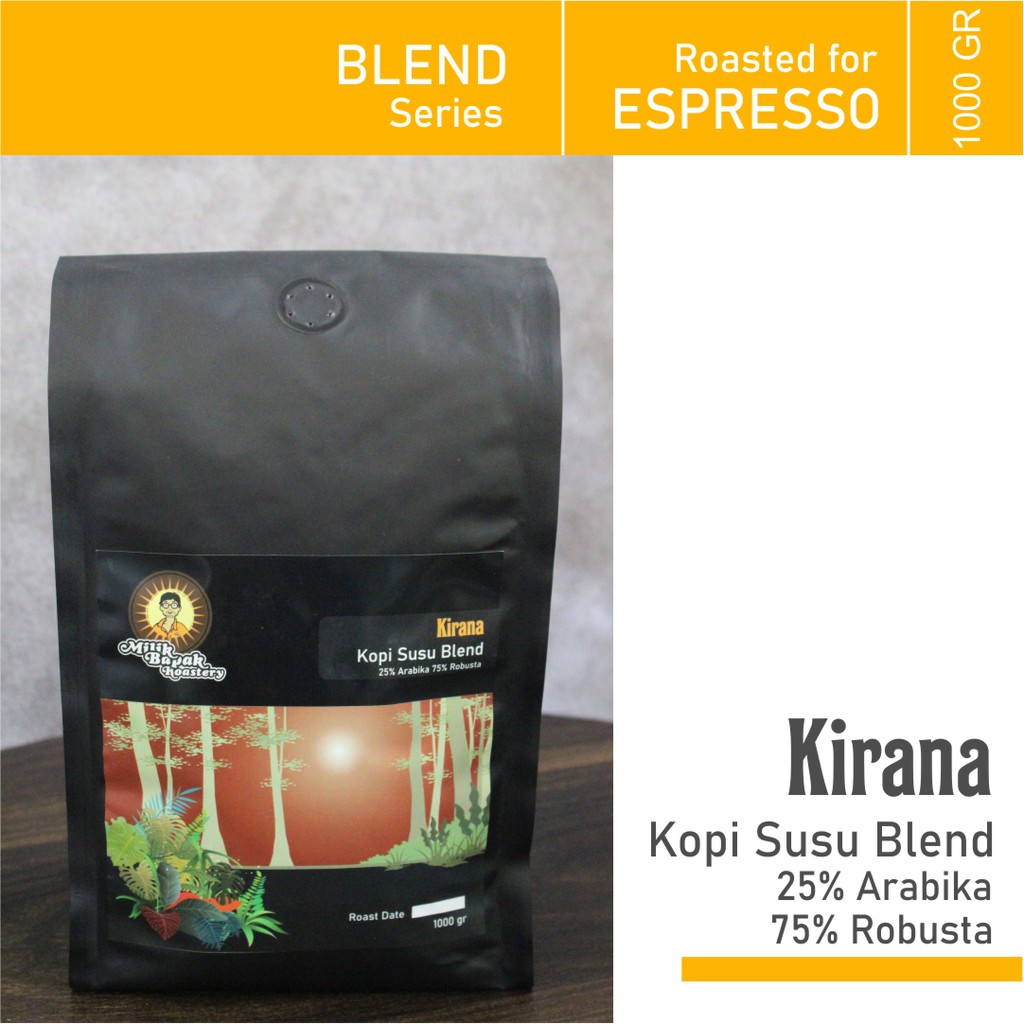 

Kopi Susu Blend KIRANA 1000 gr Biji/Bubuk