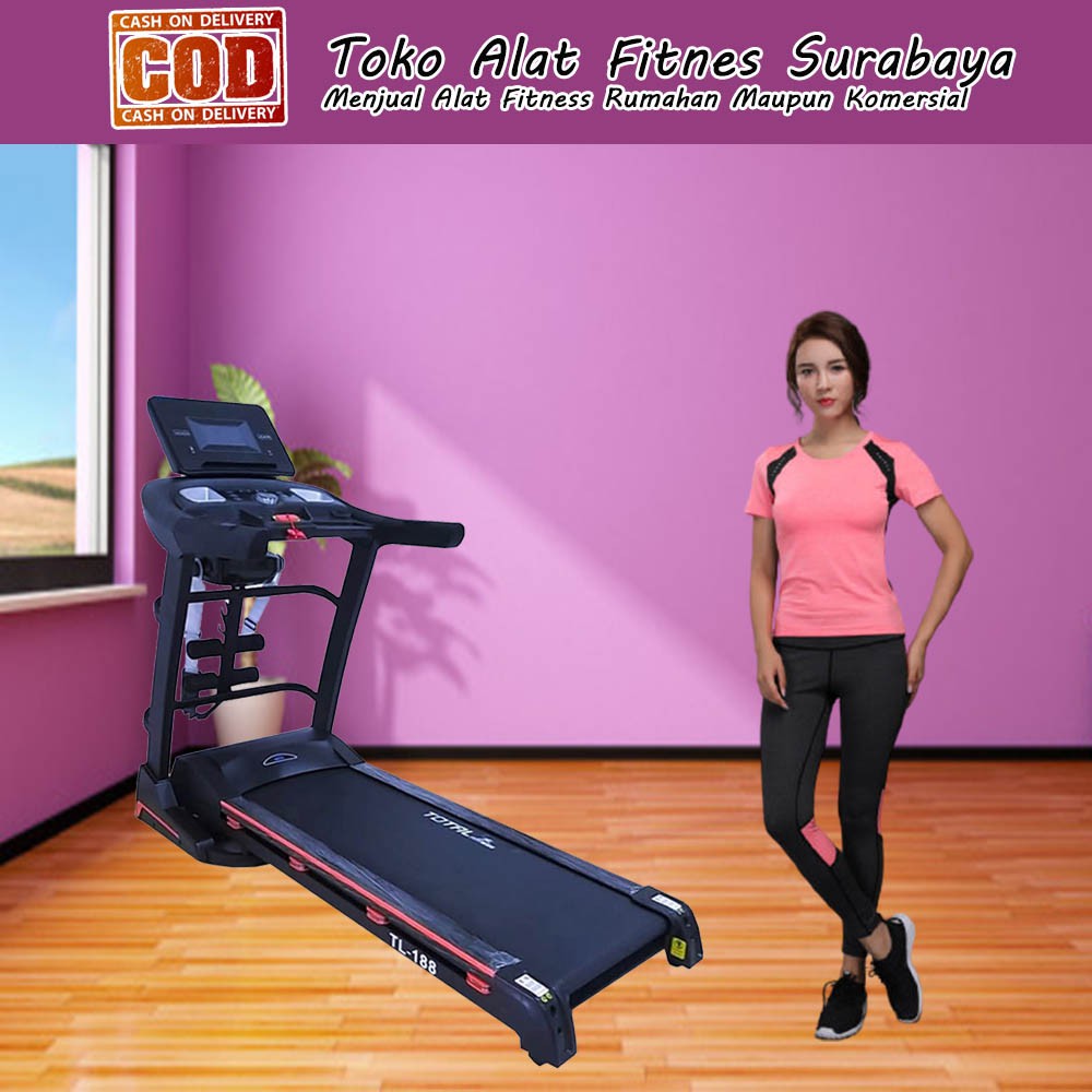 Distributor, Alat Gym, Alat Fitness, Treadmill Elektrik TL-188, Treadmill, Treadmill Listrik, Treadm