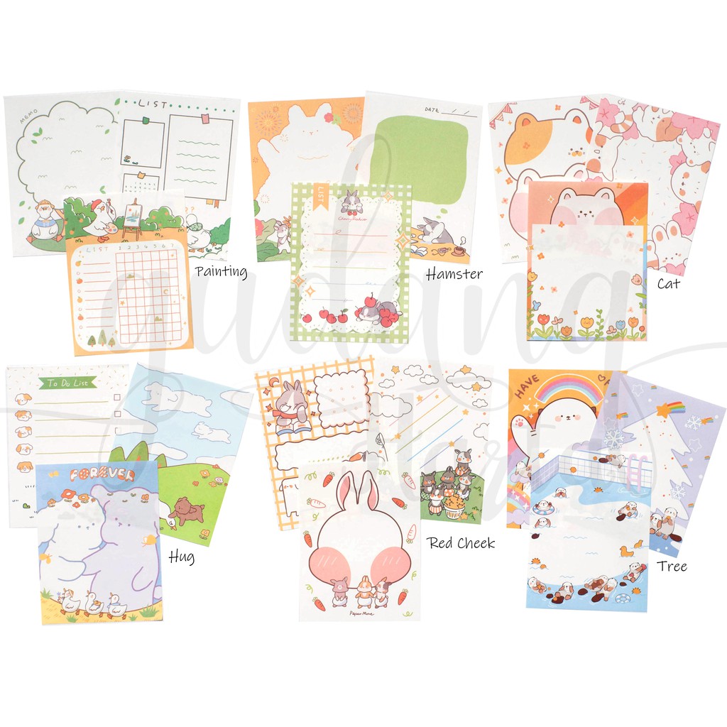 Memo Hewan Lucu 3 Motif Notes Lucu Memo DIY Scrapbook GH 301379