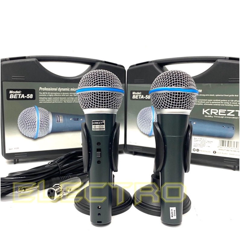 MIC KABEL KREZT BETA 58 SWITCH dan non swicth ORIGINAL ESHOP free koper