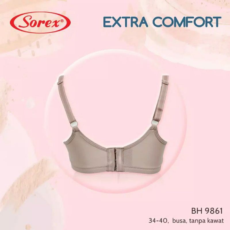 Bh bra Pori Tanpa kawat Busa Tipis Cup Besar Sorex 9861 extra comfort